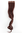 1 x Two Clip Clip-In extension strand curled wavy 3,5 inch wide, 18 inches long light dark auburn