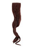 1 x Two Clip Clip-In extension strand curled wavy 3,5 inch wide, 18 inches long light dark auburn