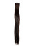 1 x Two Clip Clip-In extension strand straight 3,5 inch wide, 25 inches long dark to medium brown