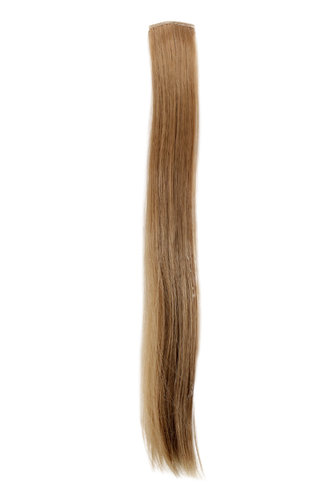 1 x Two Clip Clip-In extension strand highlight straight 3,5 inch wide, 25 inches long blond