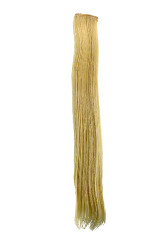 1 x Two Clip Clip-In extension strand highlight straight 3,5 inch wide 25 inches long bright blond