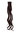 1 x Two Clip Clip-In extension strand curled wavy 3,5 inch wide, 25 inches long mahogany brown mix