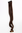1 x Two Clip Clip-In extension strand curled wavy 3,5 inch wide, 25 inches long chestnut brown mix