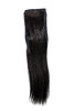 YZF-TS18-4 Hairpiece Pontail Pigtail extension slim light straight comb and ribbon dark brown
