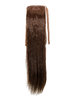 YZF-TS18-8 Hairpiece Pontail Pigtail extension slim light straight comb and ribbon medium brown