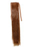 Hairpiece Pontail Pigtail extension slim light straight comb and ribbon light ash brown 18"