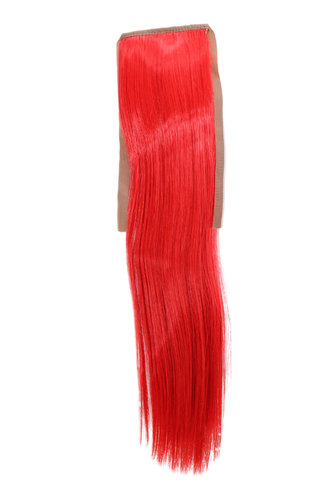 YZF-TS18-113 Hairpiece Pontail Pigtail extension slim light straight comb and ribbon red 18"