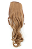 YZF-TC18-18 Hairpiece Pontail Pigtail extension slim light wavy comb and ribbon dark blond 18"