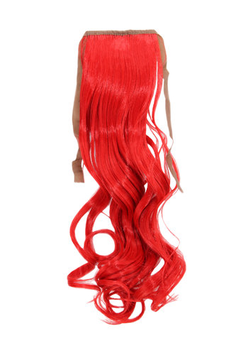 YZF-TC18-113 Hairpiece Pontail Pigtail extension slim light wavy comb and ribbon red 18"