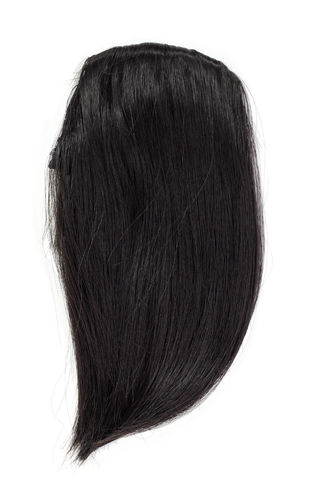 Hair Piece Clip in Bangs Fringe HIGH QUALITY synthetic fiber BLACK blackbrown YZF-1088HT-2