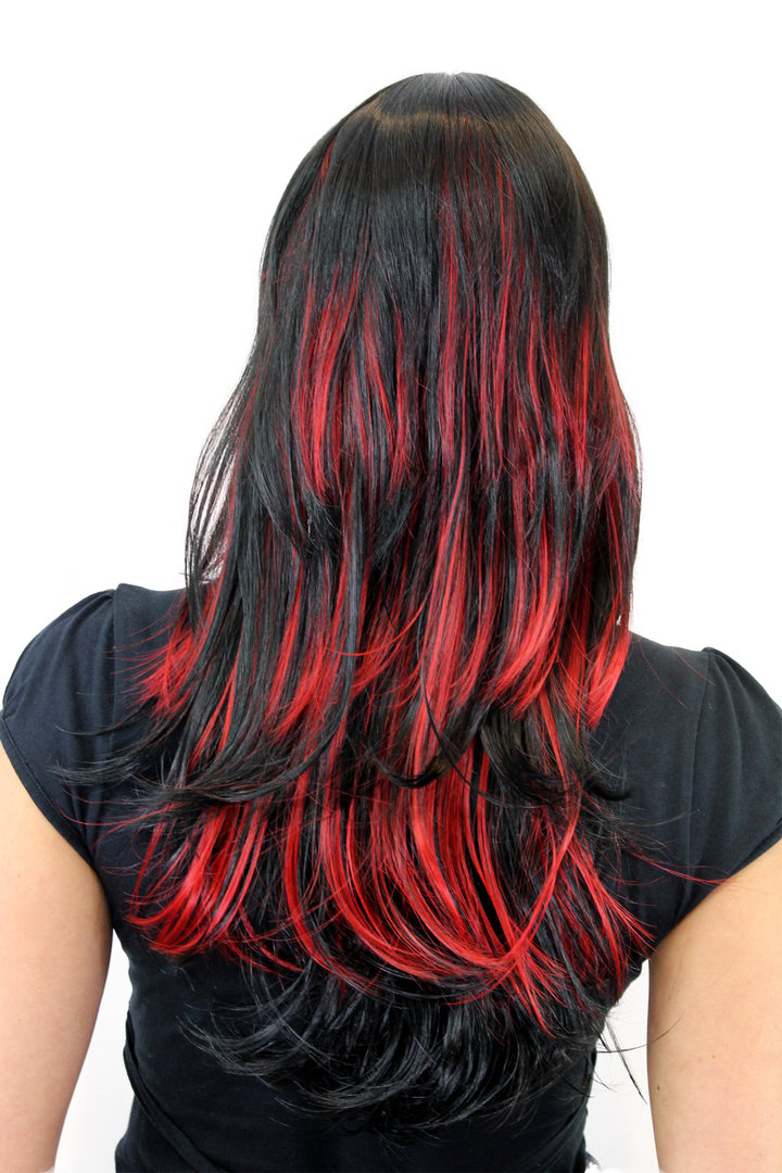 Haare mit strähnen braune roten Braune Haare