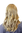 BREATHTAKING Lady Quality Wig mixed BLOND with PLATINUM strands curled/coiled ends CUTE FRINGE