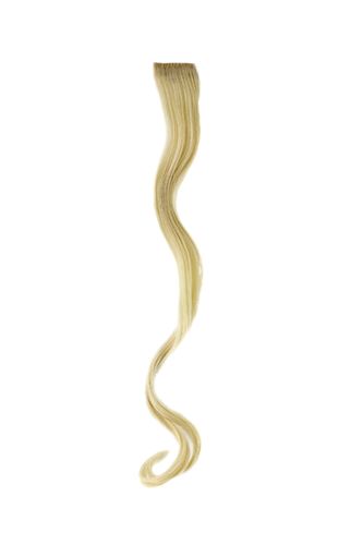 One Clip Clip-In extension strand highlight curled wavy micro clip long platinum blond