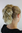 T6545-Blondmix Ponytail Hairpiece extension short wild look mixed blond 10"