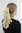 Ponytail Hairpiece extension medium length curled baroque ringlets platinum blond claw clamp 14"