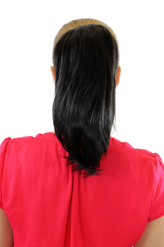 15-9-3 Ponytail Hairpiece extension short straight dark brown 10"