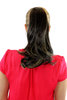 Ponytail Hairpiece extension medium length straight with curved bouncing tips brown blond 14"