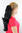 SDM13045-1 Ponytail Hairpiece extension long straight curving tips black buttterfly claw grip 22"