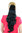 SDM13045-1 Ponytail Hairpiece extension long straight curving tips black buttterfly claw grip 22"