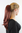XF-0063A-35 Ponytail Hairpiece extension long straight dark red buttterfly claw grip 18"