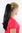 JL-0126-3 Ponytail Hairpiece extension long straight curved wavy tips dark brown 20"