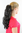 JL-4013-4 Ponytail Hairpiece extension medium length curled curls dark brown claw clamp 18"