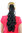 250-2 Ponytail Hairpiece extension long black ringlets coils curls baroque colonial victorian 21"