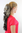 BR0516-10F24B Ponytail Hairpiece extension very long curled curls claw clamp brown blond mix 24"