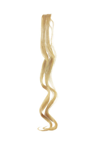 1 Clip-In extension strand curled wavy micro clip 1,5 inch wide 25 inches long light blong