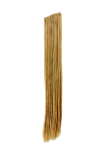 1 x Two Clip Clip-In extension strand highlight straight 3,5 inch wide, 18 inches long blond