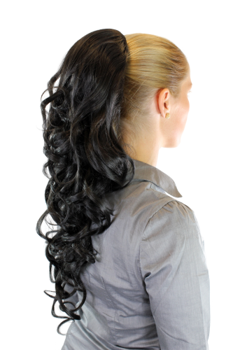 Hairpiece PONYTAIL extension LONG & AMAZING volume BLACK curly BEAUTIFUL  curls WK03-2