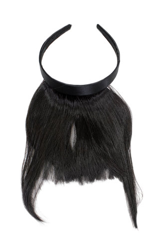 Hair Piece Clip in Bangs Fringe with hair circlet long framing strandsL HIGH QUAITY synthetic BROWN