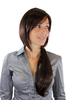 Very pretty and in fashion! Lady Quality Wig LONG ponytail strands LAYERED mixed brown MAHOGANY