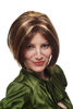 Party/Fancy Dress Lady WIG Bob middle parting VAMP Seductress Cougar brown blond strands highlights