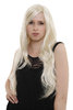 SUPERNATURAL BEAUTY Lady Quality Wig sexy parting EXTREMELY LONG bright elfin platinum blond wavy