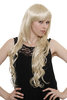 Lady Quality Wig fringe bangs EXTREMELY LONG bright blonde platinum blond curls wavy slightly curly