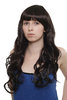 Lady Quality Wig sexy prominent fringe bangs EXTREMELY LONG dark brown VERY beautiful curls curly