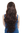 Lady Quality Wig sexy fringe bangs EXTREMELY LONG mixed dark brown mahogany wavy slight curl