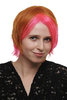 Extravagant Lady Quality Wig Bob short asymmetrical fashion sexy parting mixed red cosplay emo