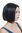 Extravangza Galore! Lady Quality Wig short Bob sexy middle parting black with blue strands punk