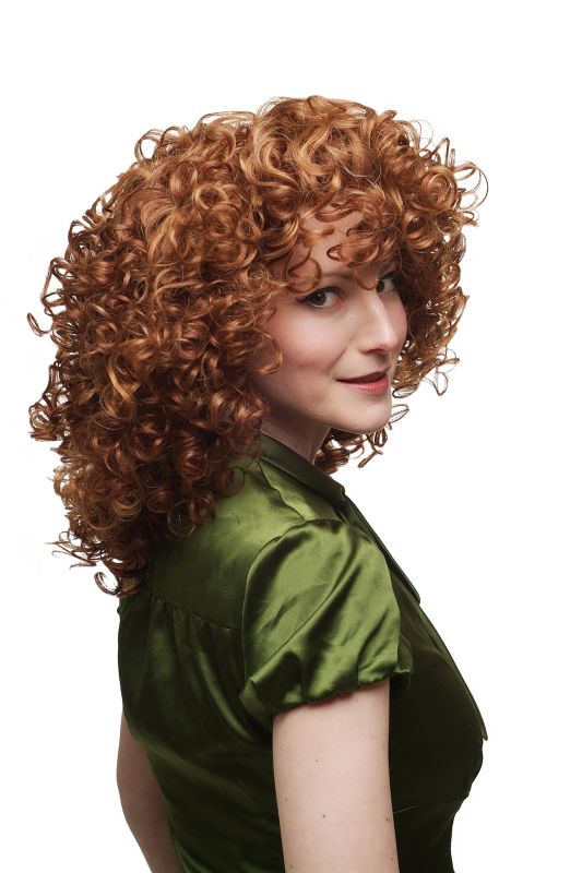 red ringlet wig