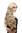 LADY QUALITY WIG extremely long great volume parted bangs MIXED blond strands curly Visual Kei Glam