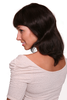 Lady Quality Wig 100% Human hair straight natural dark brown color (0) colour / dye yourself fringe