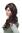 Lady Quality Wig long + curling ends wavy DARK BROWN + strands mahogany long fringe parted to side