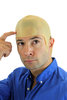 costume wig trashy bald head skinhead old man rubber head