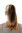 Ponytail Hairpiece extension straight dark brown streaked light copper brown highlighs chestnut 12"
