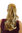 Ponytail Hairpiece extension medium length wavy blond streaked platinum highlights claw clamp 16"