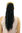 JL-602-1B Ponytail Hairpiece extension long waved wavy black claw clamp 21"