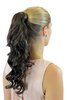 ROSY-10 Hairpiece PONYTAIL with comb and snapwrap long wavy slightly curled medium brown 18"
