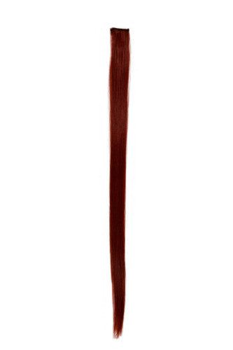1 Clip-In extension strand straight 1,2 inch wide 20 inches long copper brown light auburn